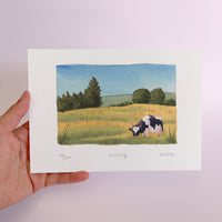 Grazing Watercolour art print