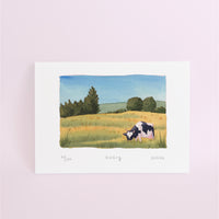 Grazing Watercolour art print