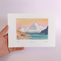 Mt. Cook (Aoraki) Watercolour art print