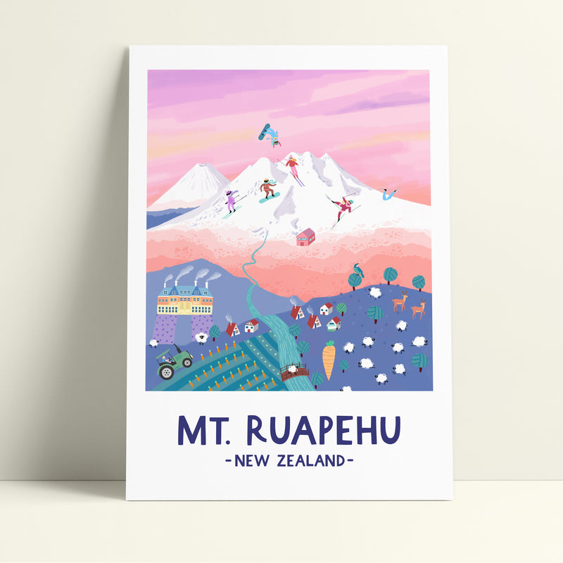 Ruapehu in pastel