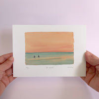 No Waves Watercolour art print