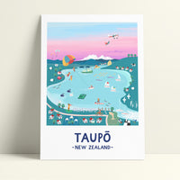 Taupō in pastel