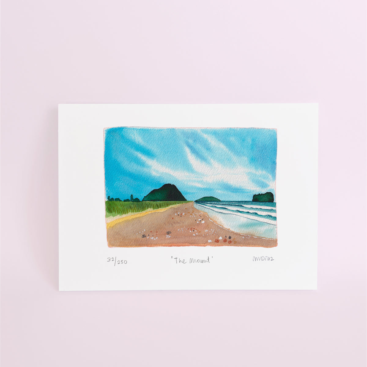 The Mount Watercolour art print