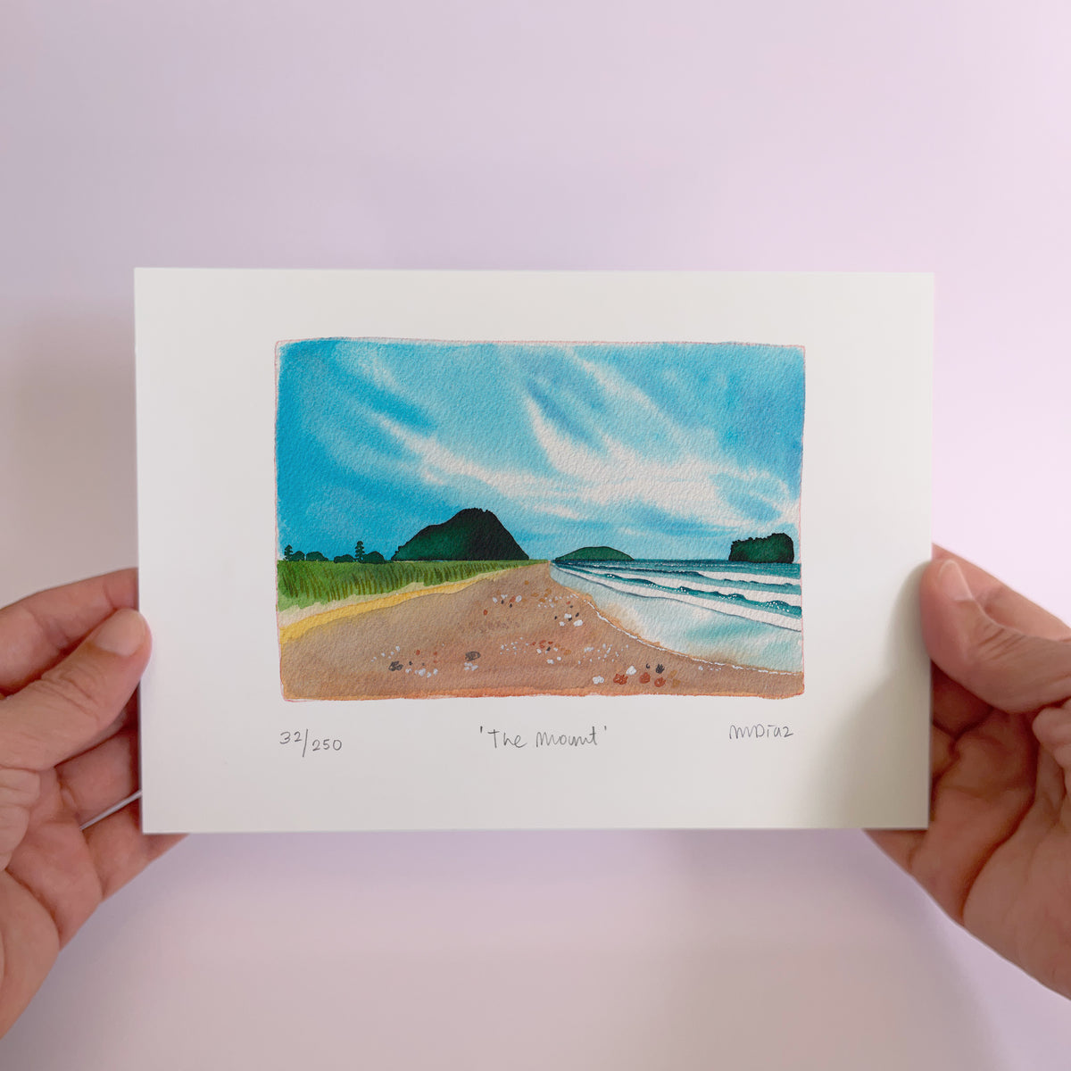 The Mount Watercolour art print