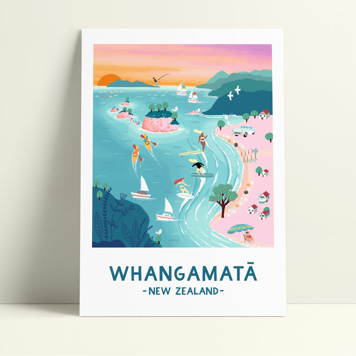 Whangamatā in Pastel