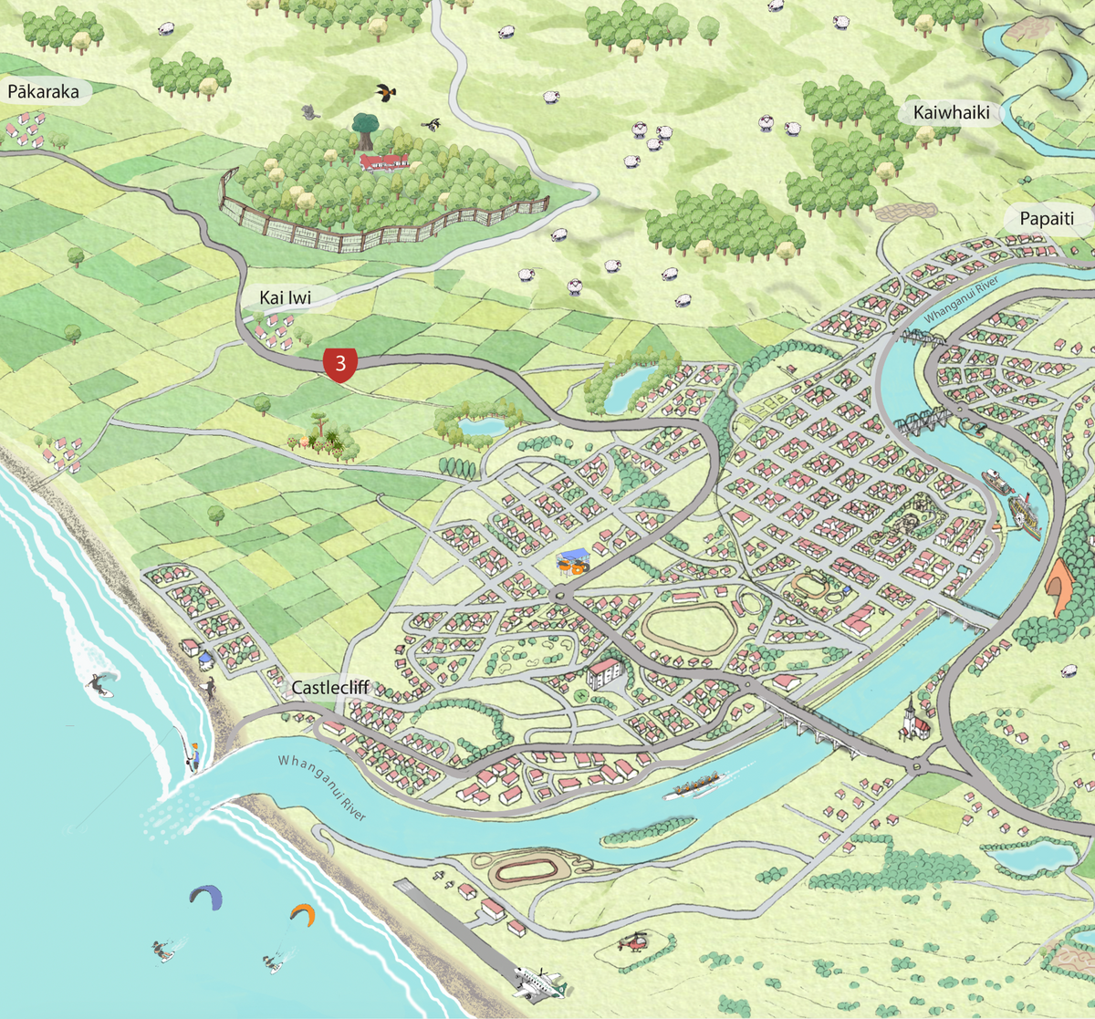 Whanganui map